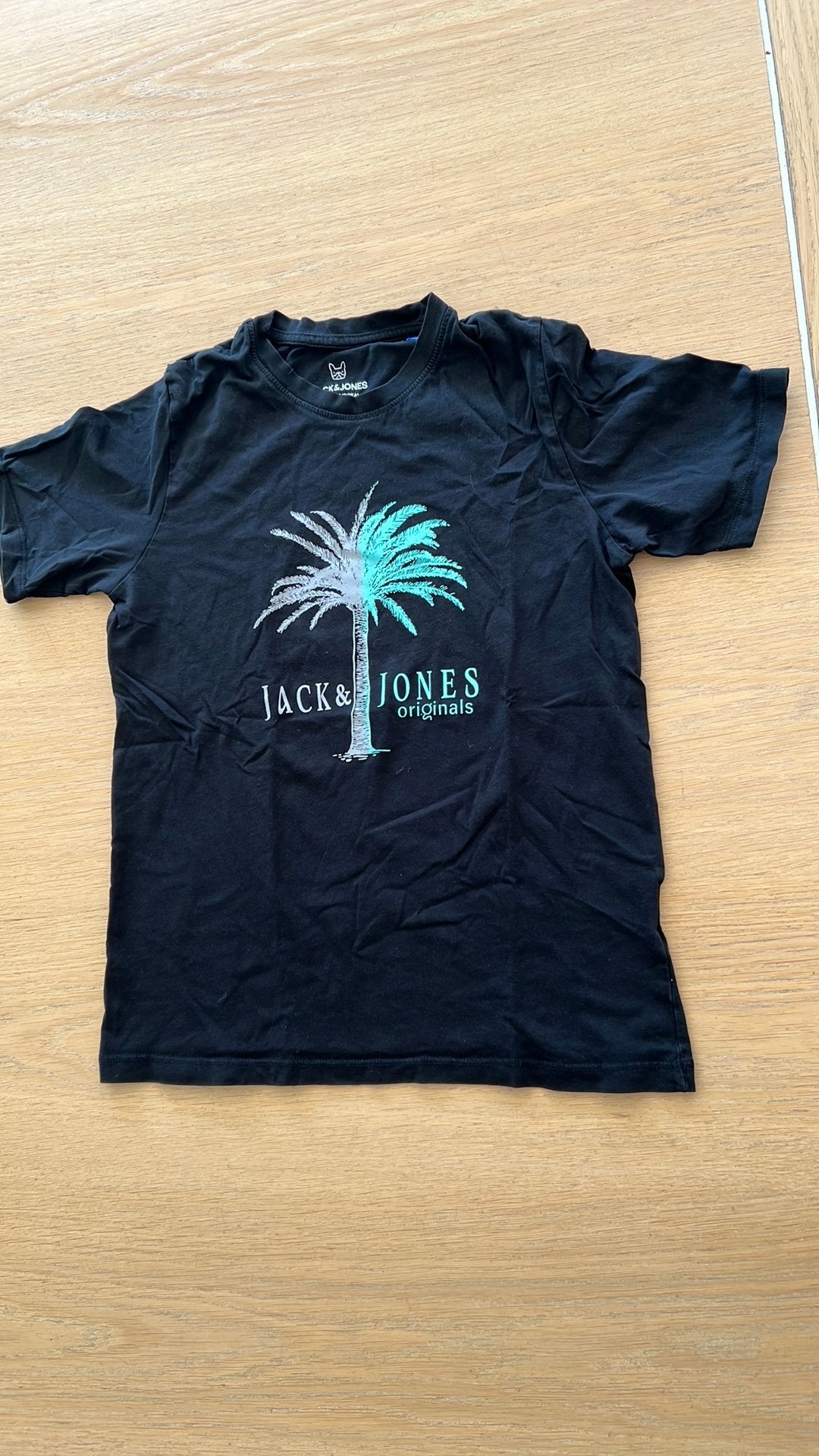 Zwarte tshirt maat 164 Jack en Jones, Ophalen of Verzenden, Zo goed als nieuw, Jongen, Shirt of Longsleeve