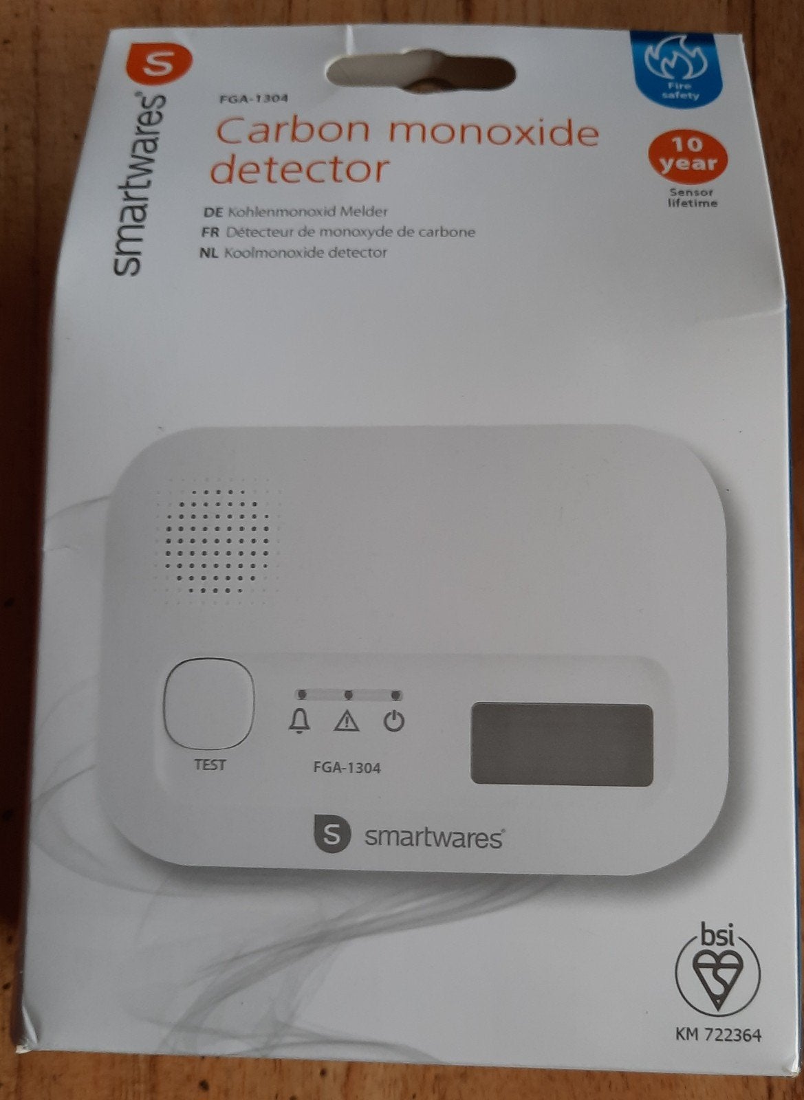 Nieuwe Smartwares Koolmonoxidemelder FGA-1304, Ophalen, Nieuw, Detector, Sensor of Melder, Overige soorten