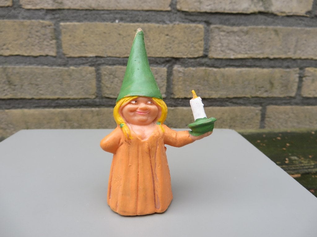 David de Kabouter poppetje Lisa met kaars, Ophalen of Verzenden, Gebruikt