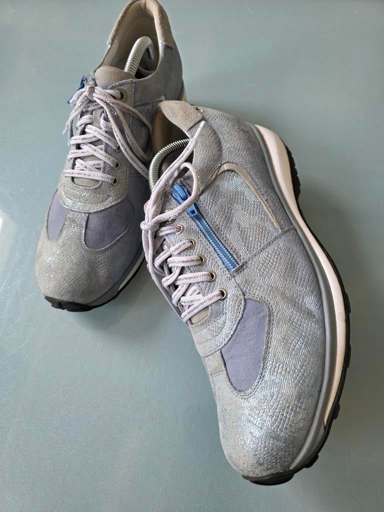 Xsensible blauw suède zilver sneakers 42, Ophalen of Verzenden