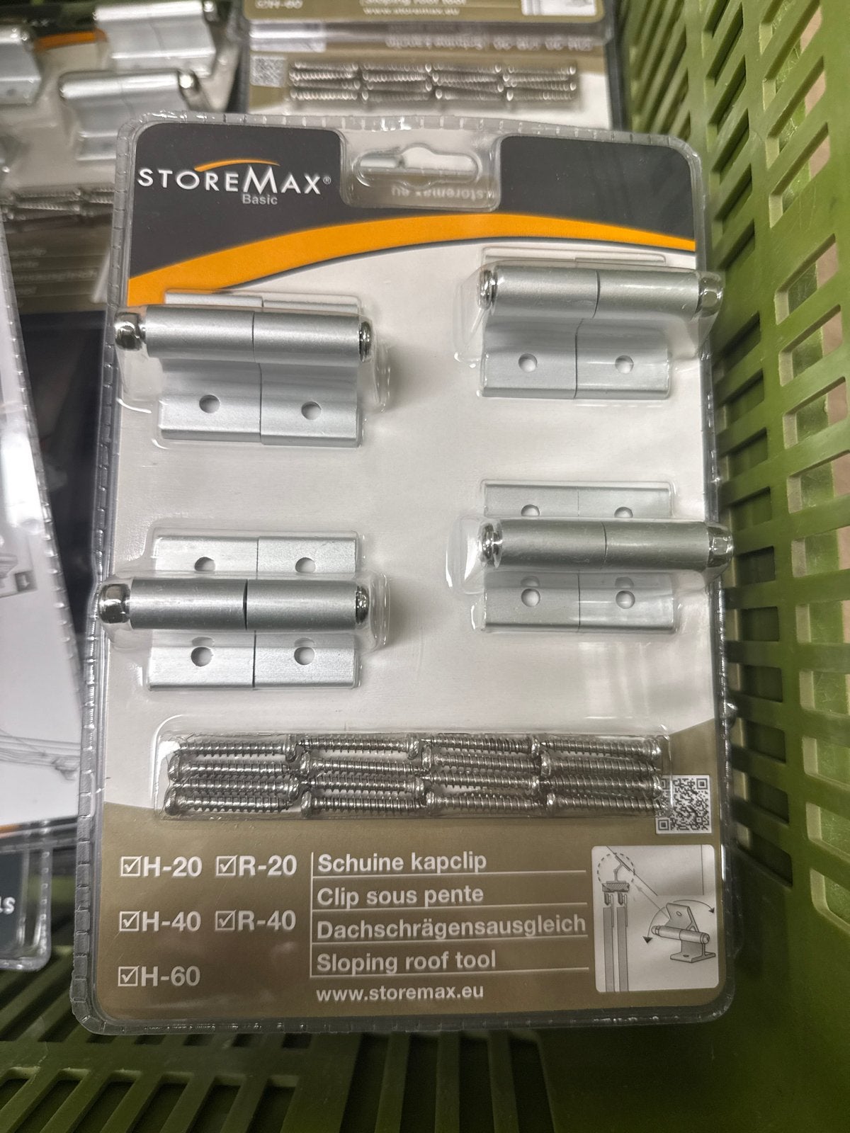 18 sets STOREMax Basic Scharnieren (4 stuks) met schroeven, Ophalen of Verzenden, Nieuw, Overige materialen, Scharnier