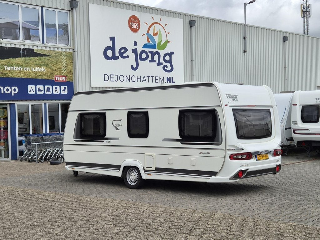 Fendt Bianco Selection 465 TG Enkele bedden - Luifel, Caravans en Kamperen, Caravans, Standaardzit, Bedrijf, Fendt, 5 tot 6 meter