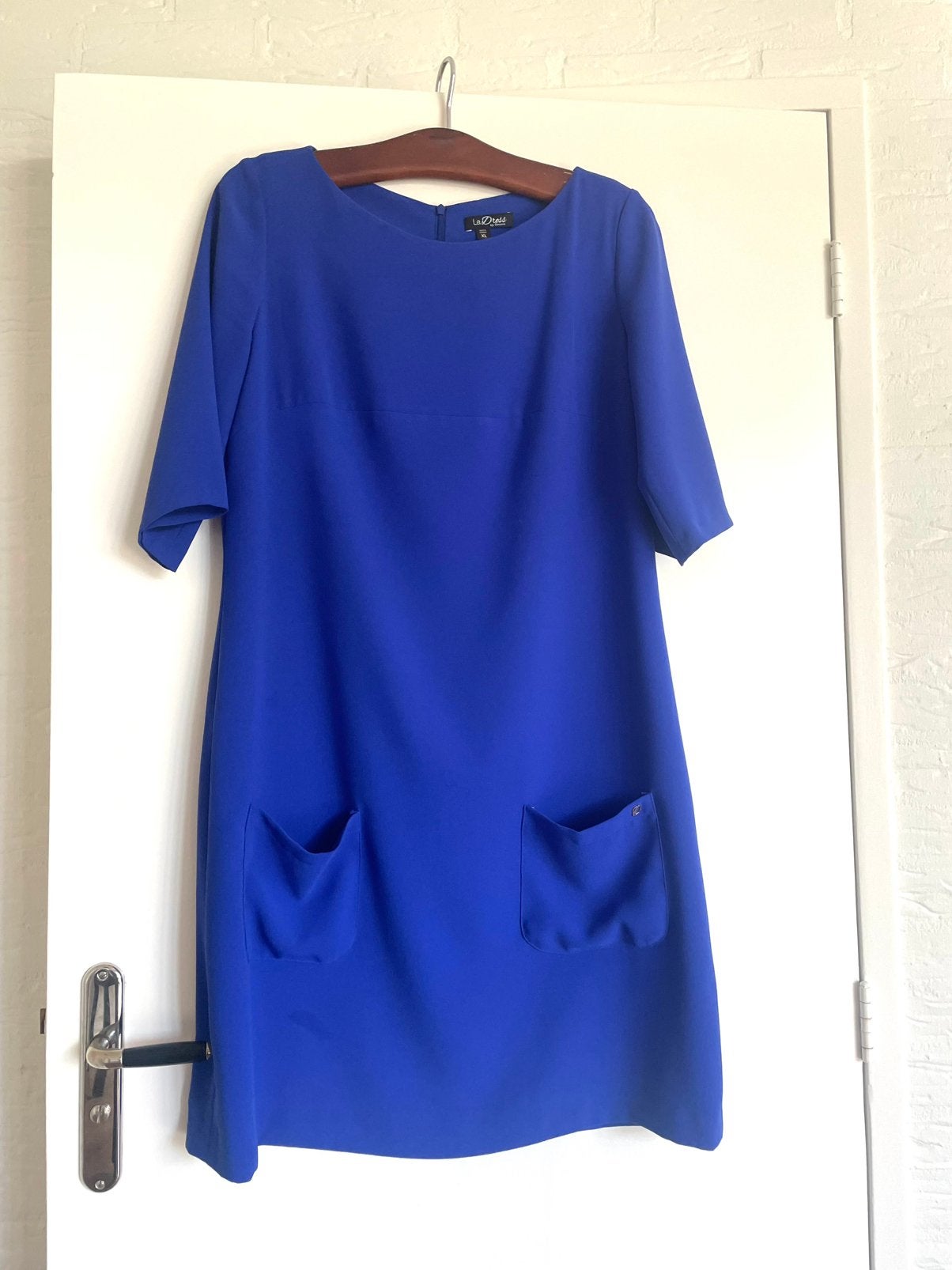 Chique jurk, kobaltblauw maat XL , LaDress, Kleding | Dames, Blauw, Maat 46/48 (XL) of groter, Ophalen of Verzenden, Zo goed als nieuw