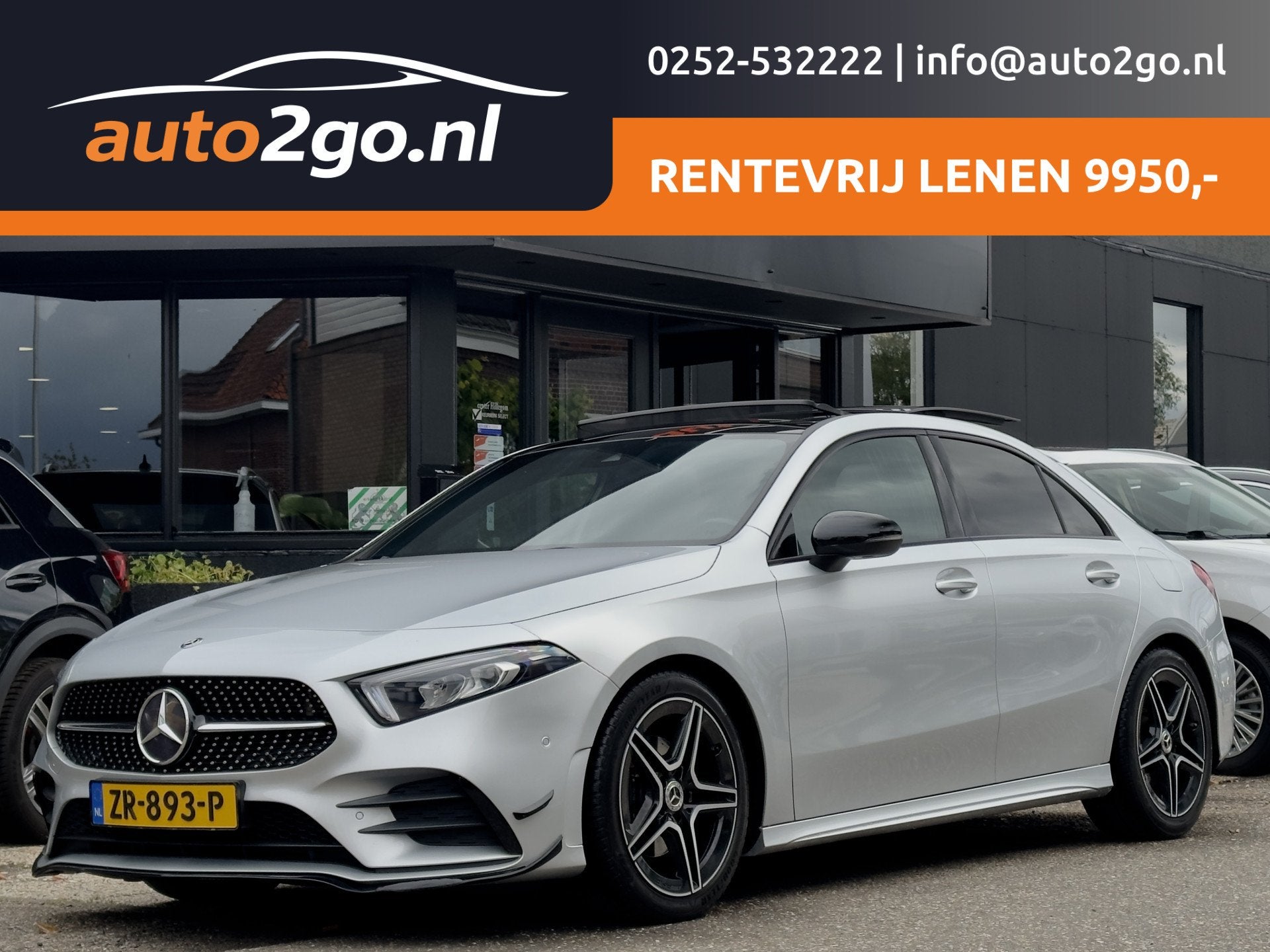 Mercedes-Benz A-Klasse 200 AUT7 AMG SOLUTION PANODAK LEDER N, Gebruikt, 4 cilinders, Origineel Nederlands, 690 kg