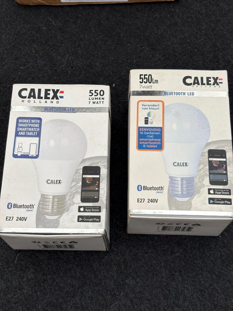 6 calex Bluetooth lampen, Led-lamp, Minder dan 30 watt, Zo goed als nieuw, E27 (groot)