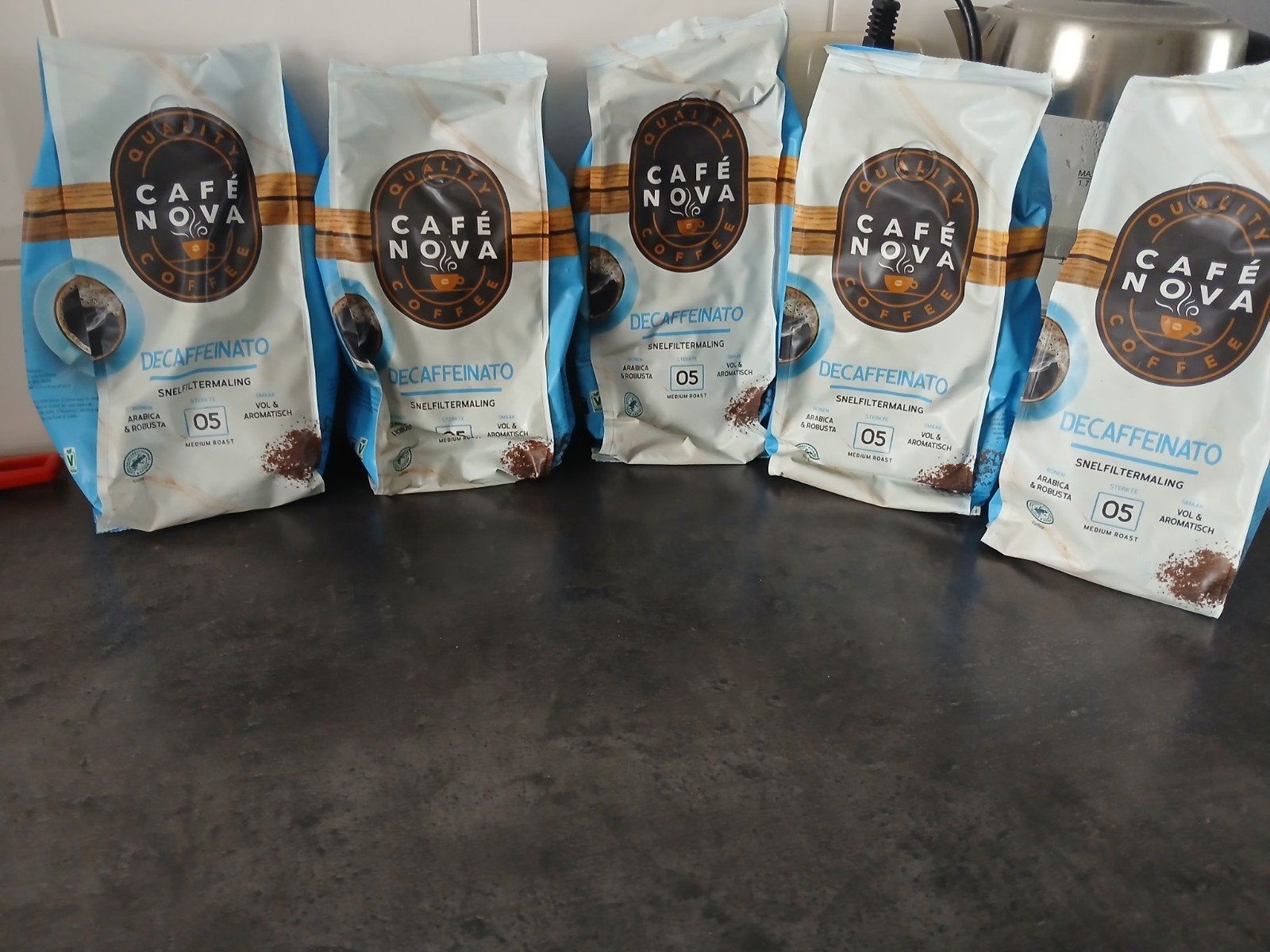 5 maal café nova decafienato  snelfiltermaling, Ophalen of Verzenden