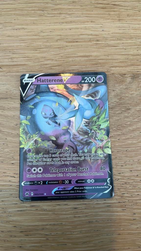 Hatterene pokemonkaart, Ophalen of Verzenden, Zo goed als nieuw