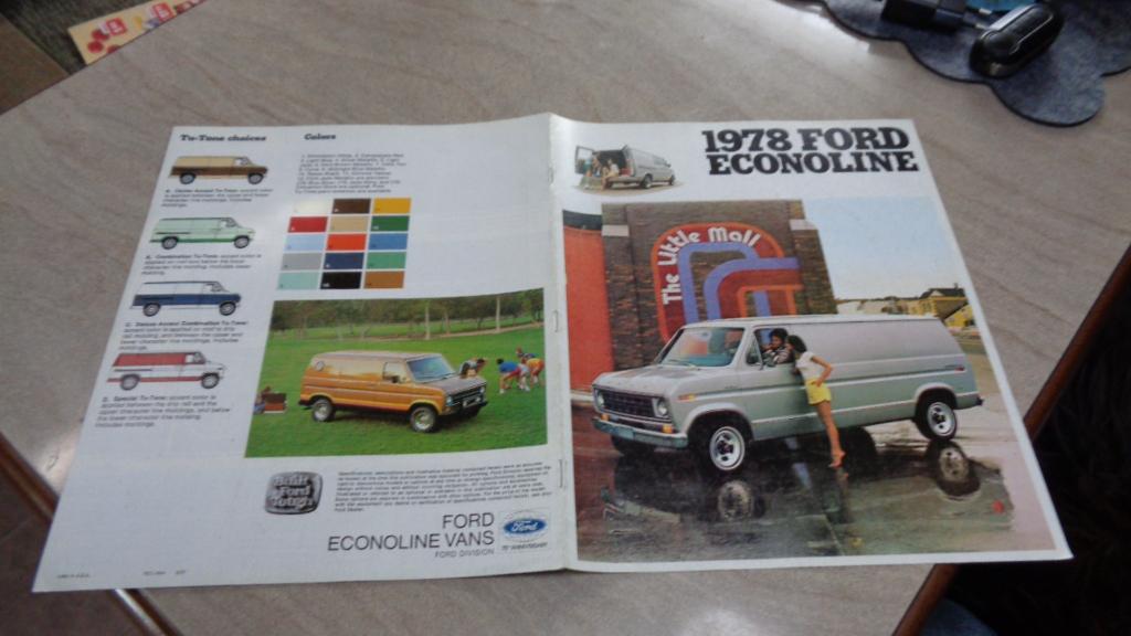 USA Folder  FORD  ECOLINE  1978, Verzenden, Zo goed als nieuw, Ford