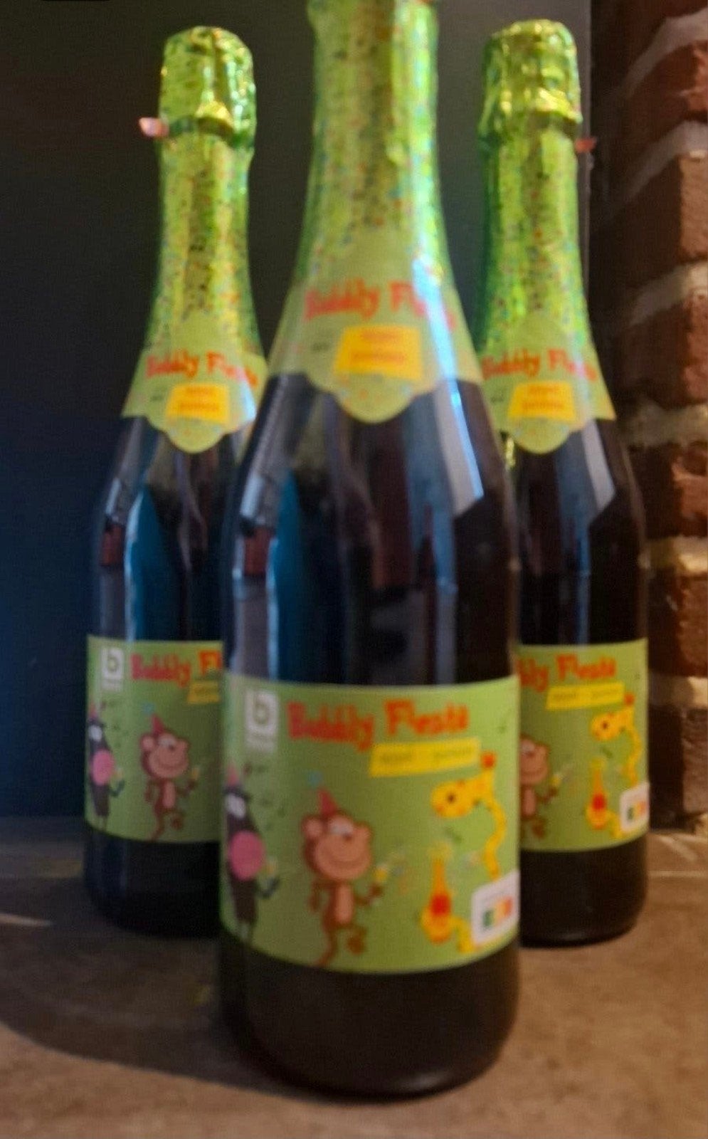 Kinderchampagne, Ophalen