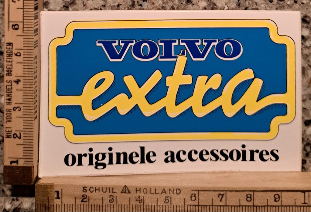 Vintage sticker VOLVO extra originele accessoires, Ophalen of Verzenden, Zo goed als nieuw