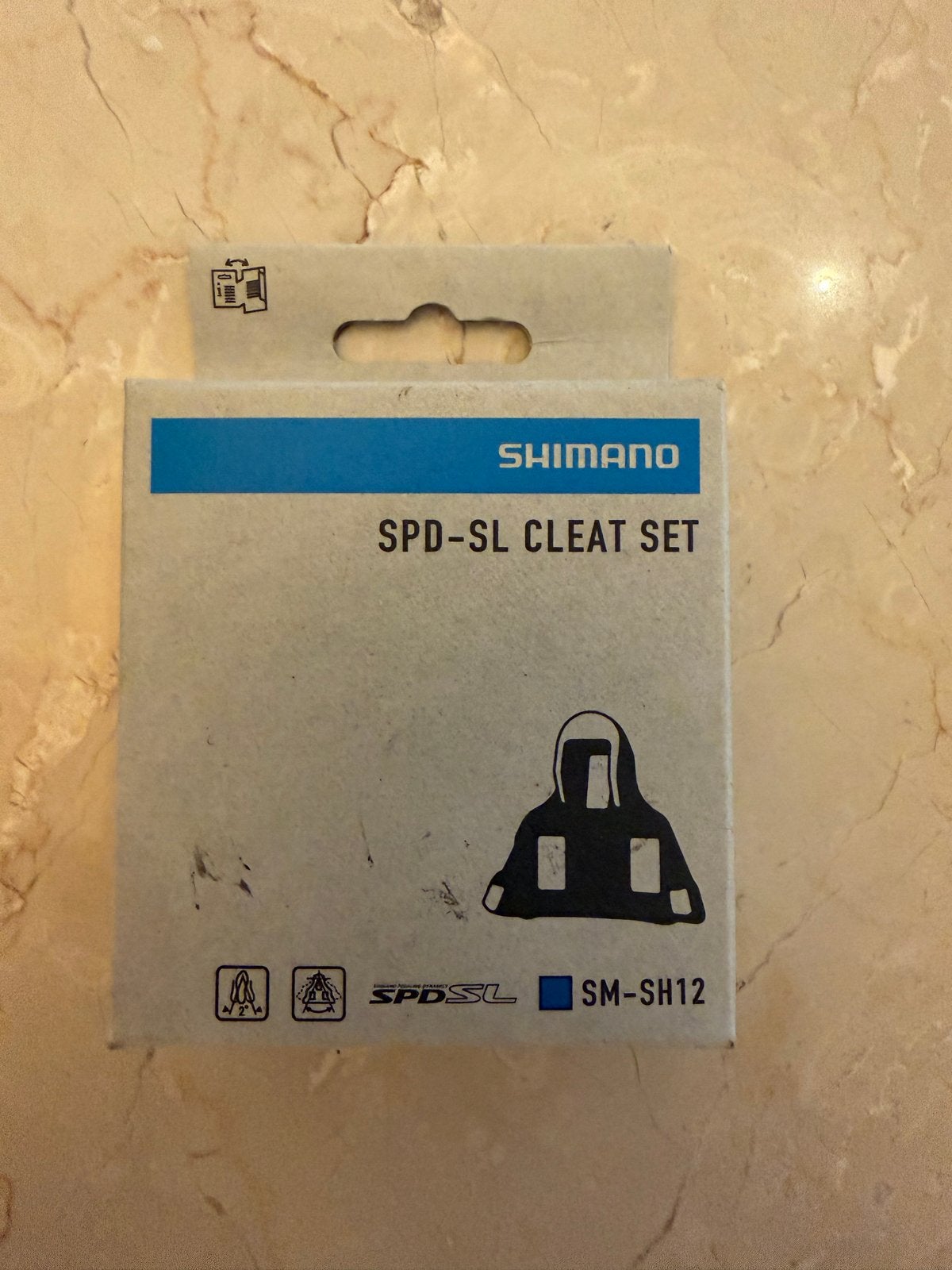 Shimano SPD-SL Cleat Set Blauw SM-SH12 Schoenplaatjes, Fietsen en Brommers, Fietsonderdelen, Crankstel of Pedalen, Ophalen of Verzenden