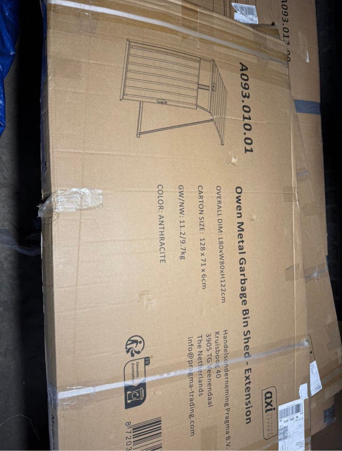 Owen containerombouw AXI, Tuin en Terras, Bergingen en Tuinkasten, Zo goed als nieuw, Overige typen, Metaal, Ophalen of Verzenden