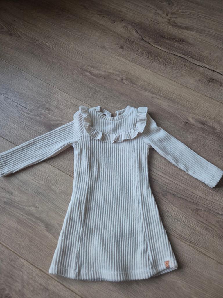 Bakkaboe ribjurk crème maat 92 (valt kleiner), Kinderen en Baby's, Kinderkleding | Maat 92, Meisje, Ophalen of Verzenden, Zo goed als nieuw