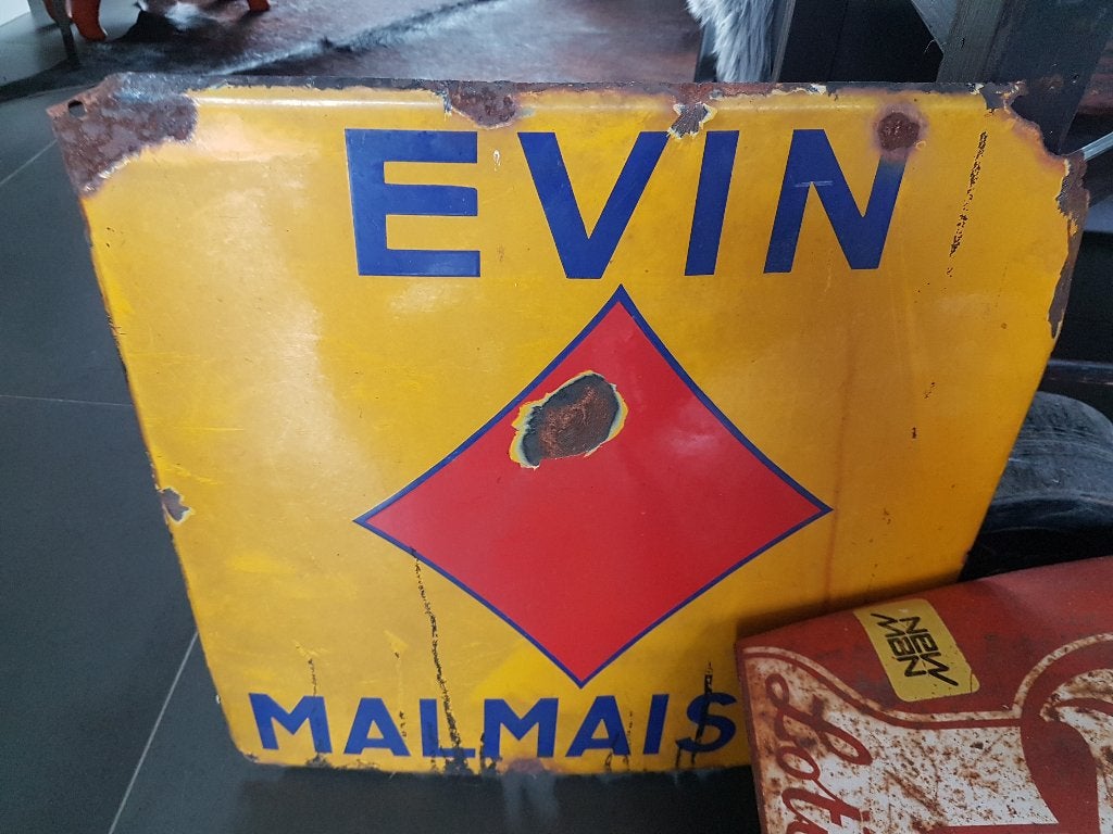 reclame emaille metaal karton blik borden olie blik, Verzamelen, Ophalen of Verzenden, Gebruikt, Reclamebord