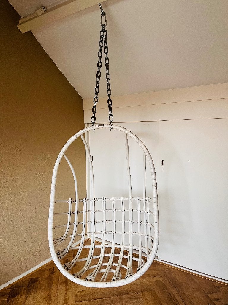 Sissy-Boy Homeland Rotan Eggchair/hangstoel, Ophalen, Zo goed als nieuw, Wit, Vijf, Zes of meer stoelen