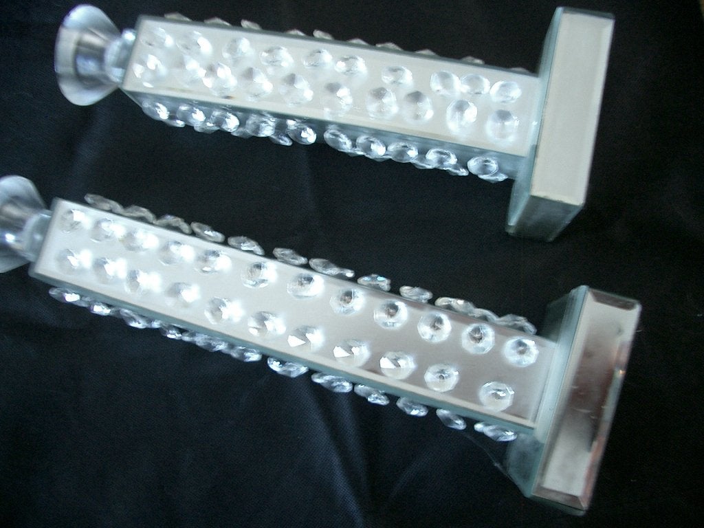 kandelaar kaars glas kristal vensterbank woonkamer decoratie, Huis en Inrichting, Woonaccessoires | Kandelaars en Kaarsen, Ophalen of Verzenden