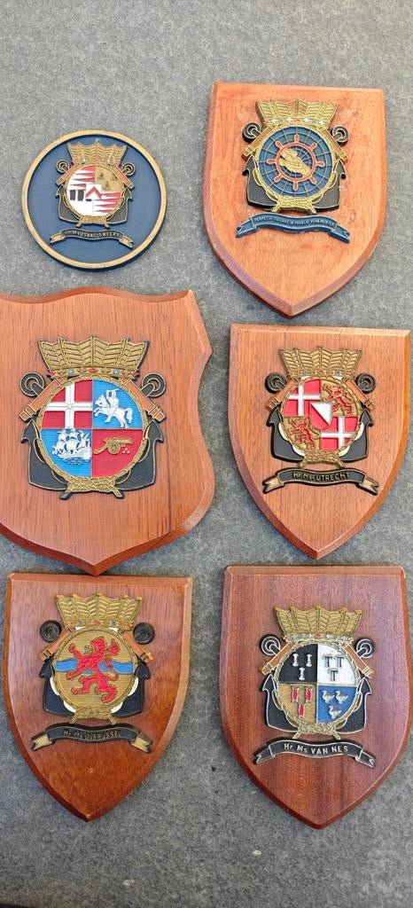 Wapenschilden Koninklijke Marine, Ophalen of Verzenden, Marine, Nederland, Embleem of Badge