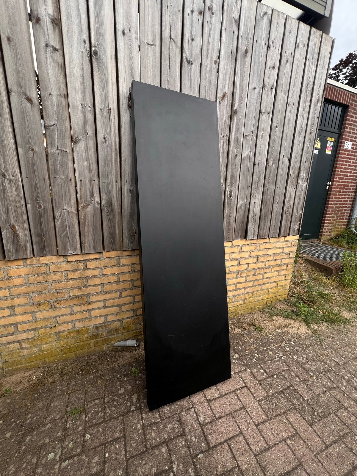 Zwarte paneelradiator 200x60,5 cm, Ophalen, Gebruikt, Radiator, 150 cm of meer