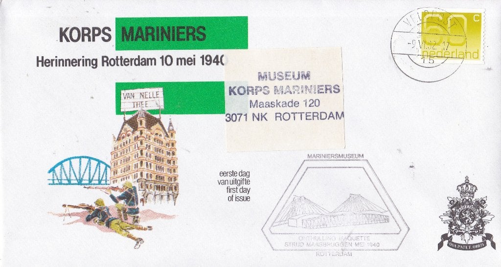 Veldpost – Museum Korps Mariniers – 9 juni 1982, Verzenden, Envelop