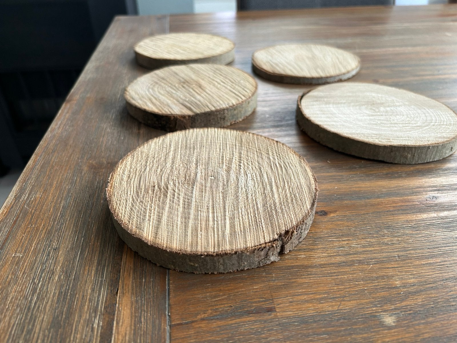 Set 5 onderzetters hout, Ophalen of Verzenden, Zo goed als nieuw, Hout