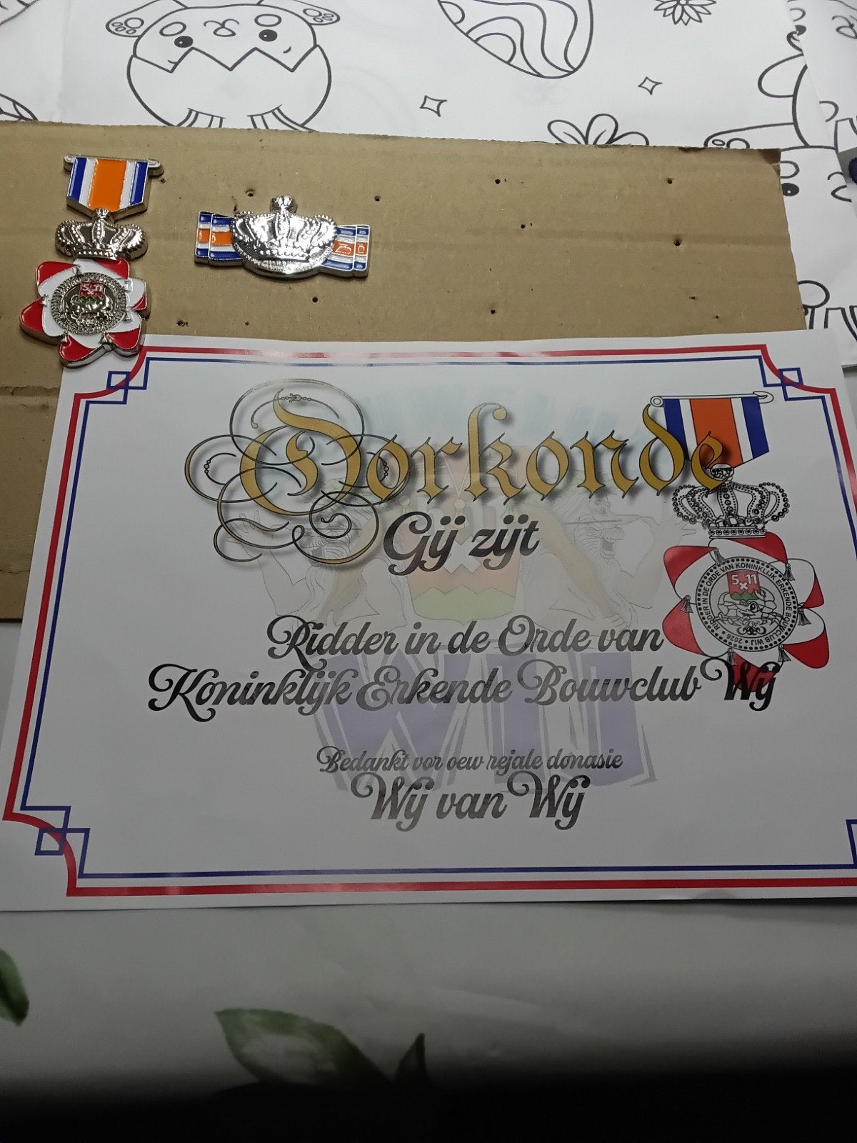 pinneke van Koningklijk erkende Bouwclub ""WIJ"", Ophalen of Verzenden