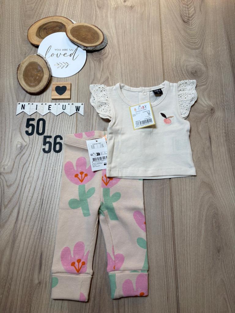 Baby meisje setje Wibra shirtje, hema broekje maat 50/56, Ophalen of Verzenden, Nieuw, Meisje, Setje