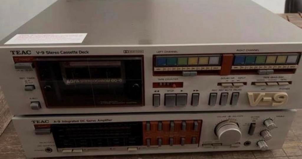 Teac V9 Cassettedeck & A9 Versterker, Audio, Tv en Foto, Cassettedecks, Ophalen, Enkel, Overige merken, Tiptoetsen