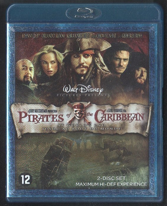 Pirates of the Caribbean At World's End, 2-disc. Blu-ray., Gebruikt, Engels, Film, Boxset