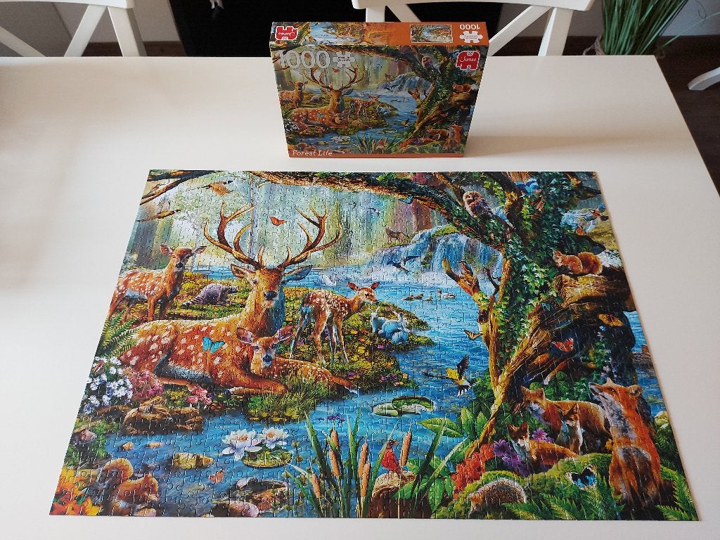 Legpuzzel Jumbo Forest Life 1000 stukjes, Ophalen, 500 t/m 1500 stukjes, Zo goed als nieuw, Legpuzzel
