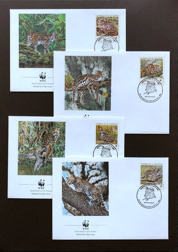WWF WNF El Salvador 1988 FDC Katachtige, Ophalen of Verzenden, Onbeschreven, Rest van de wereld