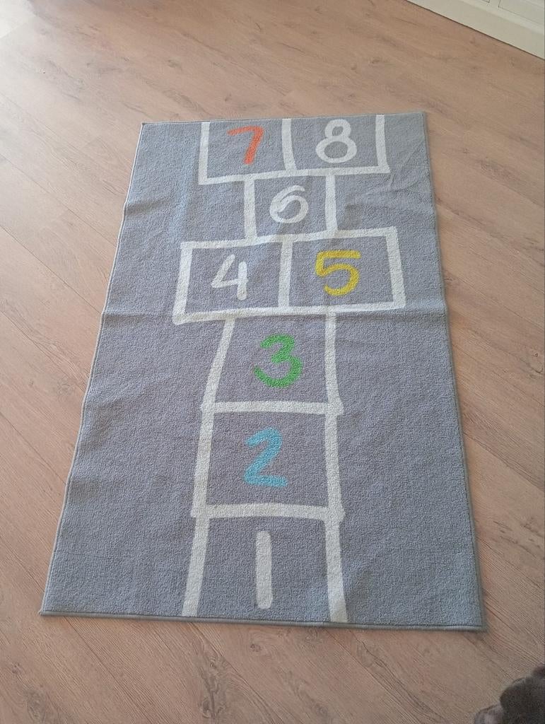 Kinder vloerkleed hinkelbaan - Speelkleed, Gebruikt, 100 tot 150 cm, Speels, Kinderlijk, Grijs