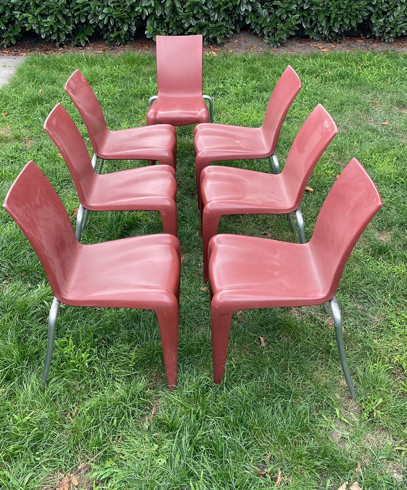 Vintage Louis 20 Starck Vitra stoel stoelen bruin burgundy, Ophalen