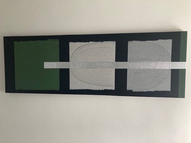 Modern Acrylschilderij "Verbondenheid" - 100x50 cm, Antiek en Kunst, Kunst | Schilderijen | Abstract, Ophalen of Verzenden