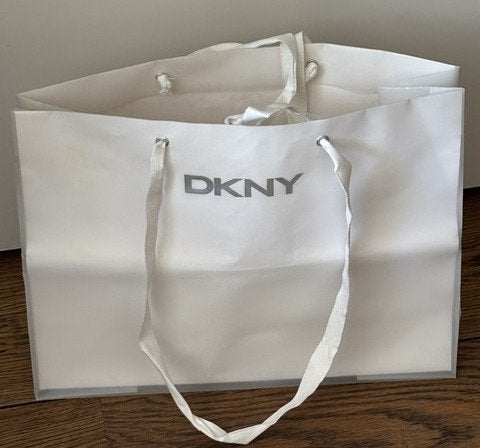 DKNY hard plastic shopper 41x32x15.5cm - stoffen hengsels, Ophalen of Verzenden, Nieuw, Shopper