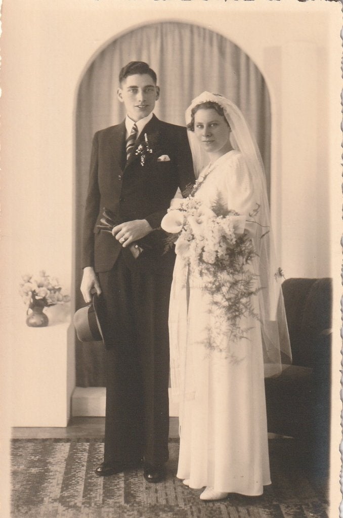 fotokaart  -  trouw   koppel, Verzenden, Voor 1940, Zo goed als nieuw