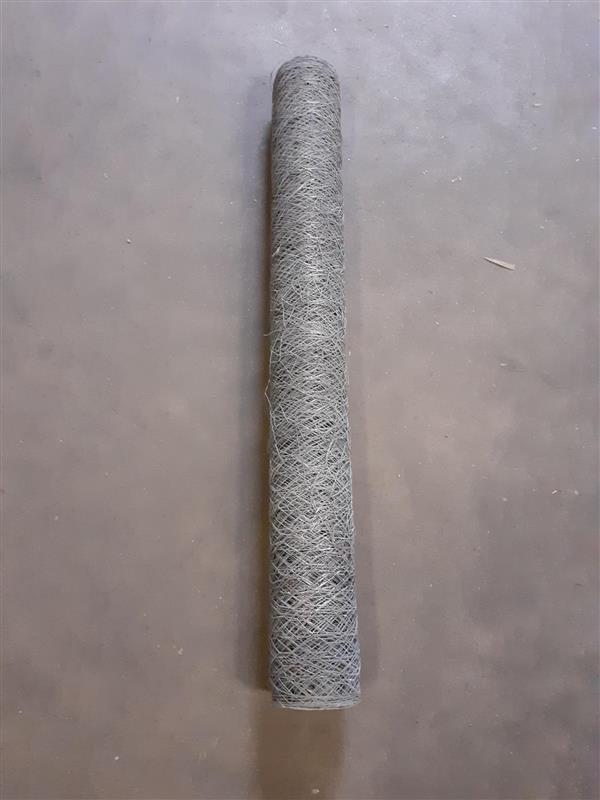 (M140/M157/M158/M159) Kippengaas Rol 50m./100cm./50mm./0.7mm, Tuin en Terras, Verzenden, Zo goed als nieuw, 20 meter of meer, Gaas