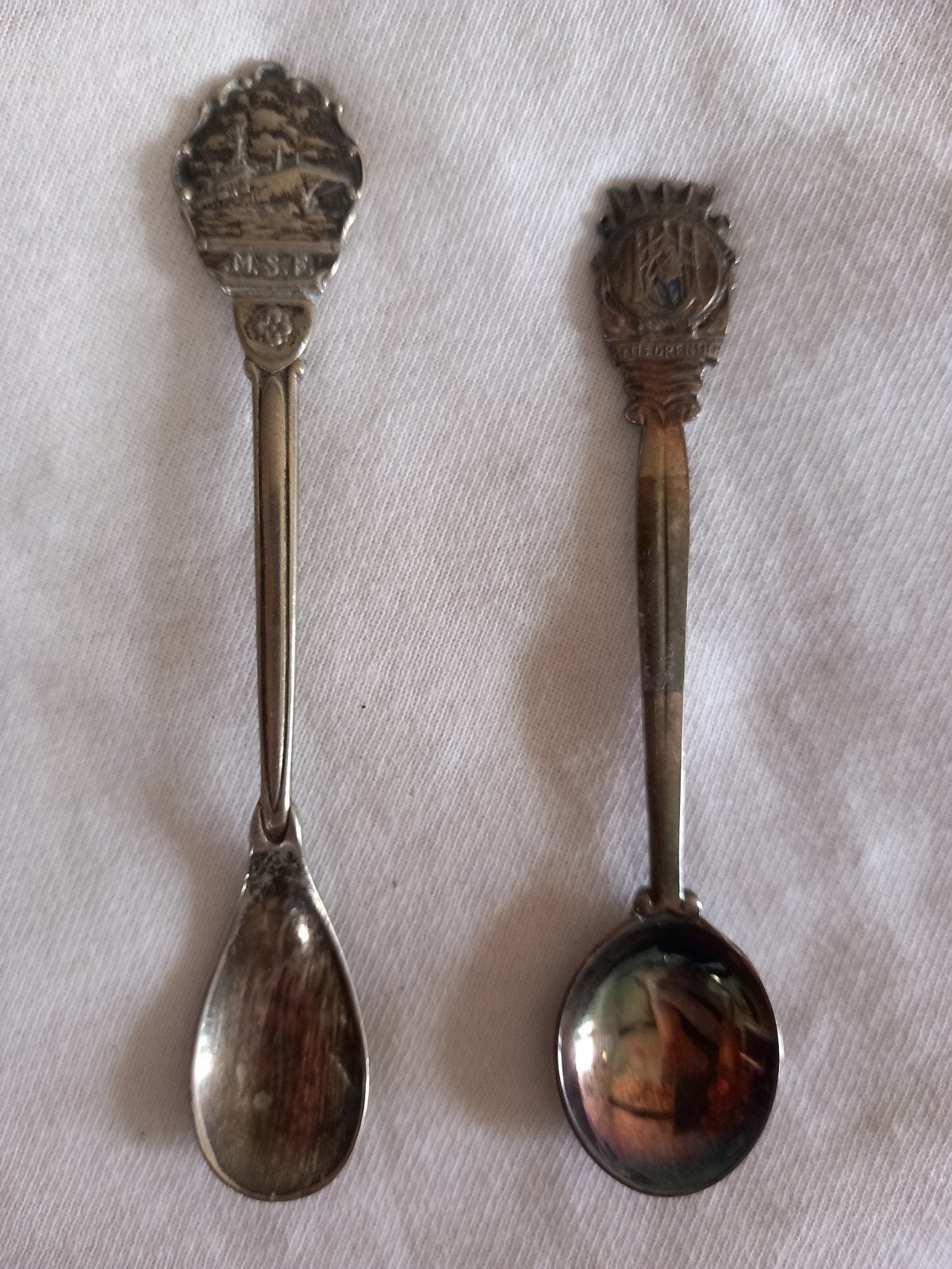 twee theelepels hr ms drenthe en marine Sanatorium Fonds msf, Ophalen of Verzenden