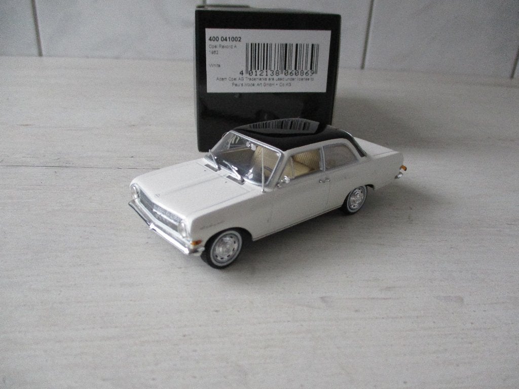 Minichamps Opel Rekord A 1962 White Schaal 1:43, Ophalen of Verzenden, Nieuw, Auto, MiniChamps