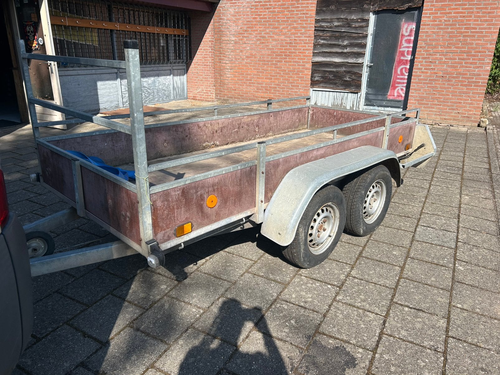 Anssems dubbelasser aanhangwagen – 3,0 x 1,3 meter – 2000 kg, Auto diversen, Aanhangers en Bagagewagens, Ophalen, Gebruikt
