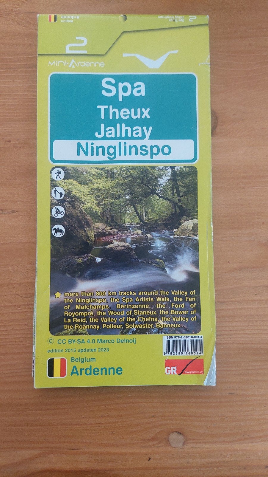 Mini-Ardenne Wandelkaart Spa Theux Jalhay Ninglinspo, Overige merken, Marco Delnoij, Fiets- of Wandelgids, Europa