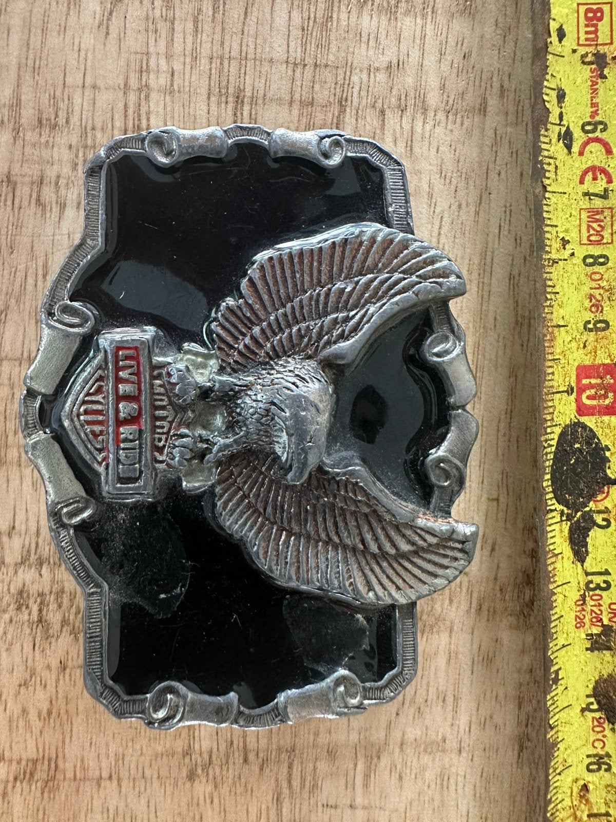 Harley Davidson Belt Buckle 2x (origineel), Ophalen of Verzenden, Gedragen, Zwart