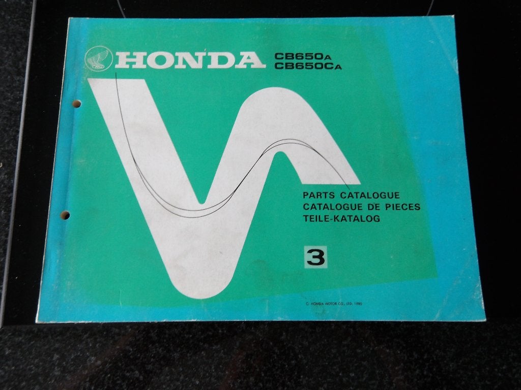 Onderdelenboek Honda CB650 A en CA 1980, Verzenden, Honda