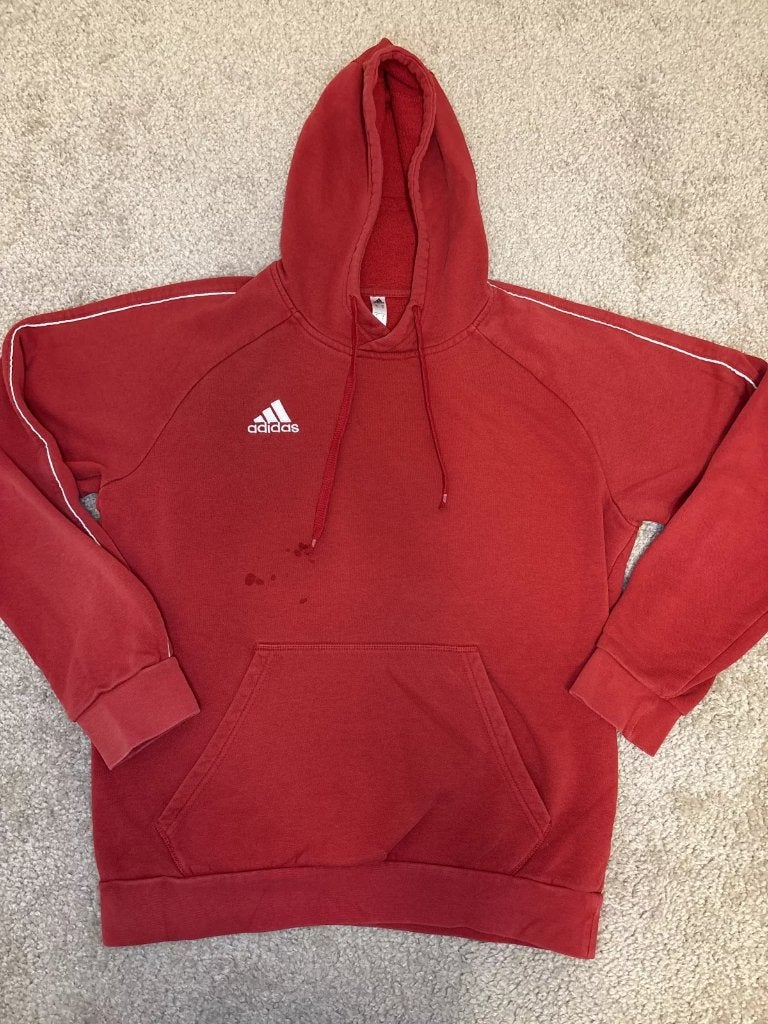 Adidas hoodie rood – maat M – gedragen staat, Website, Gedragen, Rood, Adi-Dassler-Straße 1 91074 Herzogenaurach Duitsland