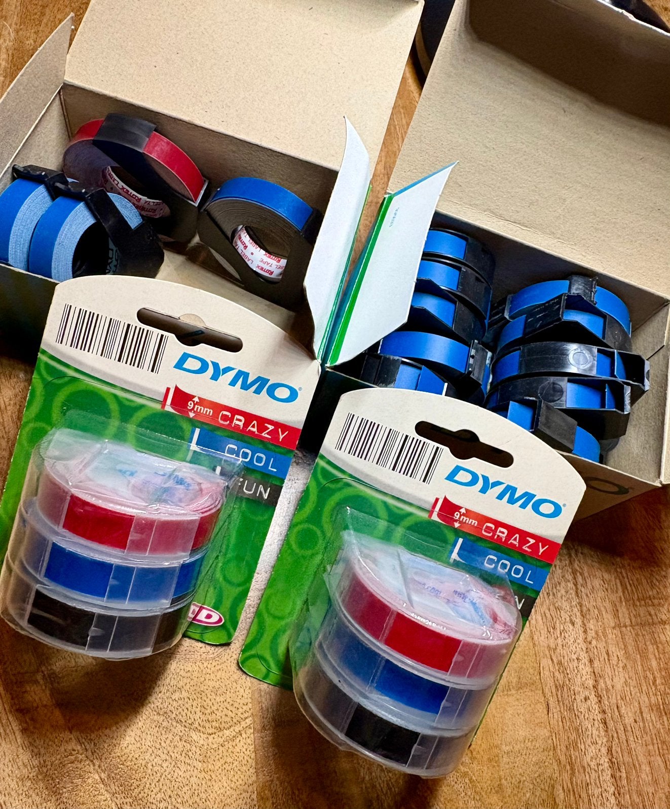 Originele Dymo/Rotex Reliëftape / Lettertang rollen (9mm), Ophalen of Verzenden, Nieuw