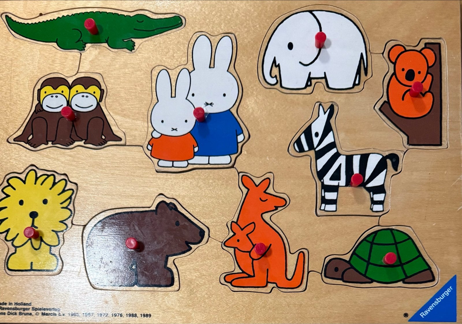 Houten Puzzel Dieren of Disney Winnie de Poeh, Ophalen, 2 tot 4 jaar, Gebruikt, Van hout
