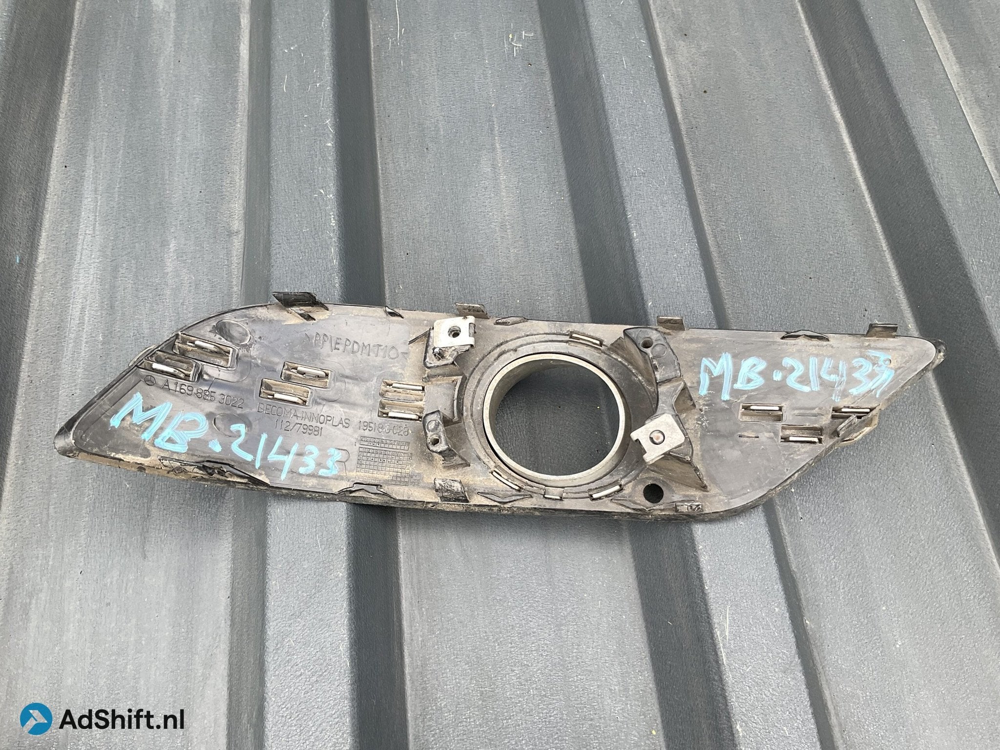 Bumper Grill Mercedes W169 A1698853022 Mistlamp Rooster Rech, Auto-onderdelen