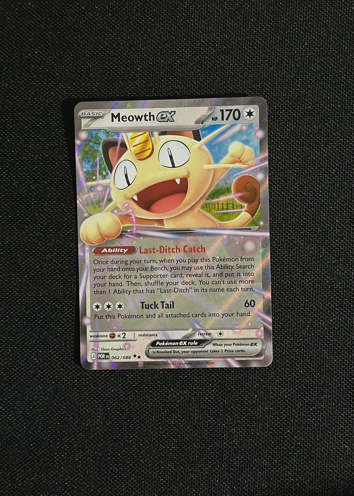 Meowth Ex 062 - POR, Ophalen of Verzenden, Zo goed als nieuw