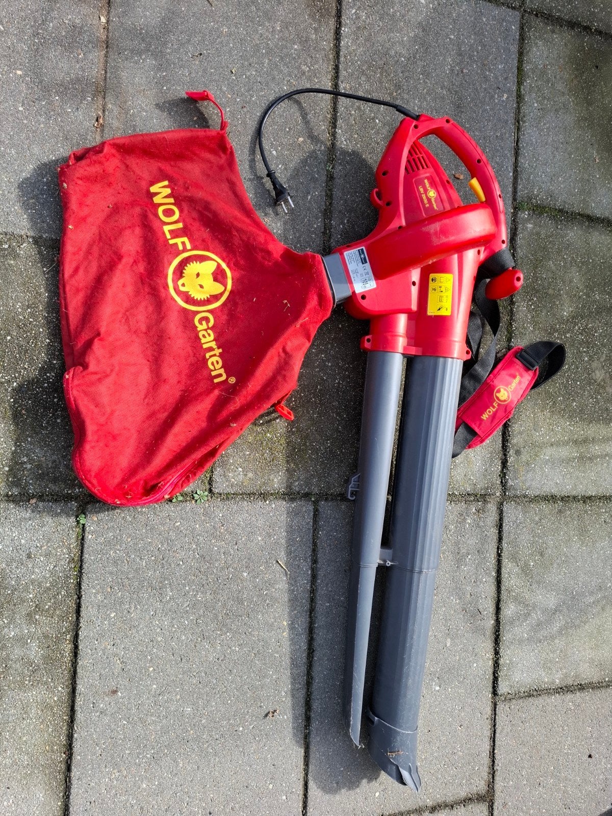 Wolf-Garten Wolfbladblazer 2600 E Elektrisch, Ophalen, Gebruikt, Met opvangzak, Handgedragen