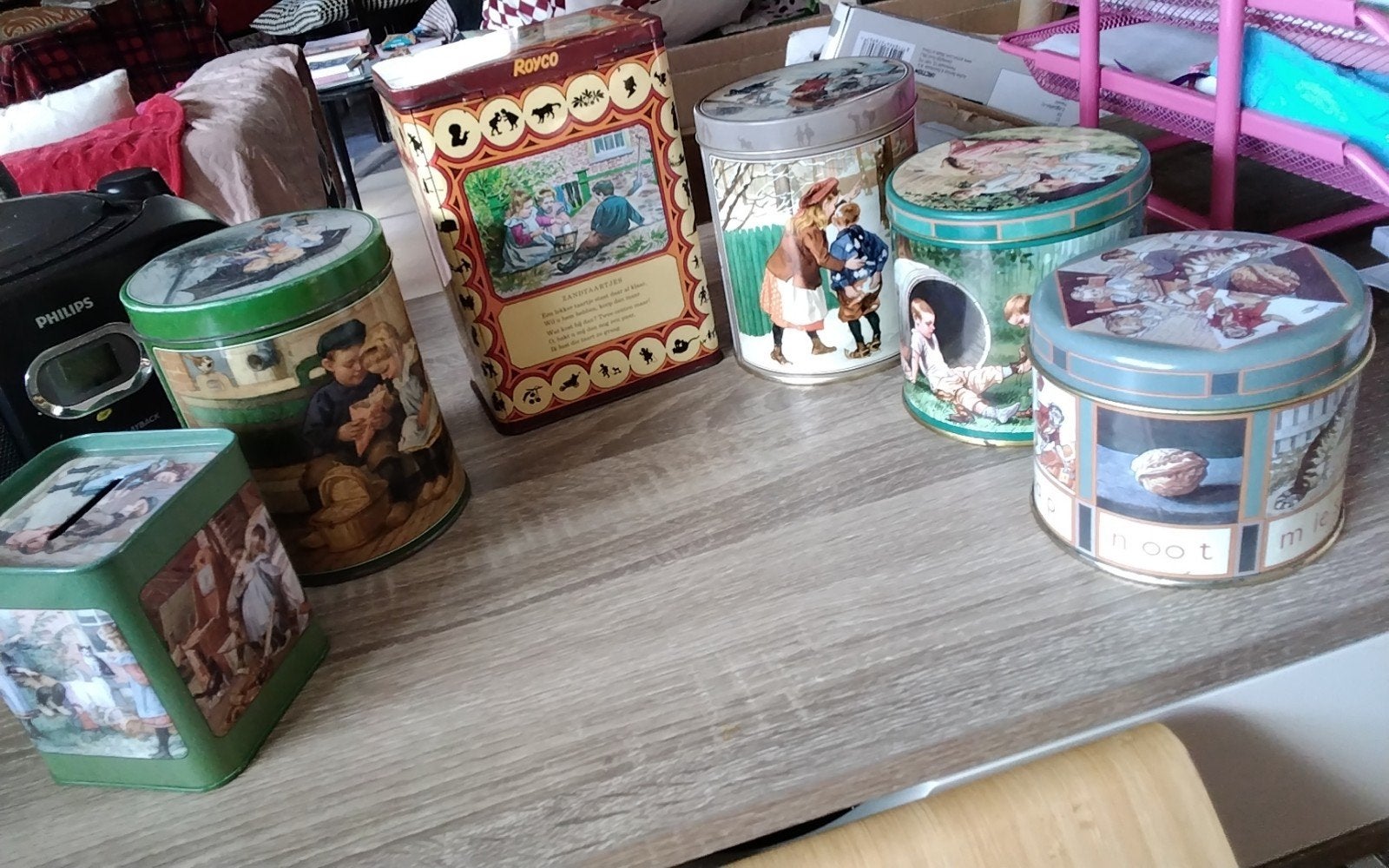 6 vintage blikjes van Ot en Sien, Verzamelen, Blikken, Ophalen of Verzenden, Gebruikt, Overige