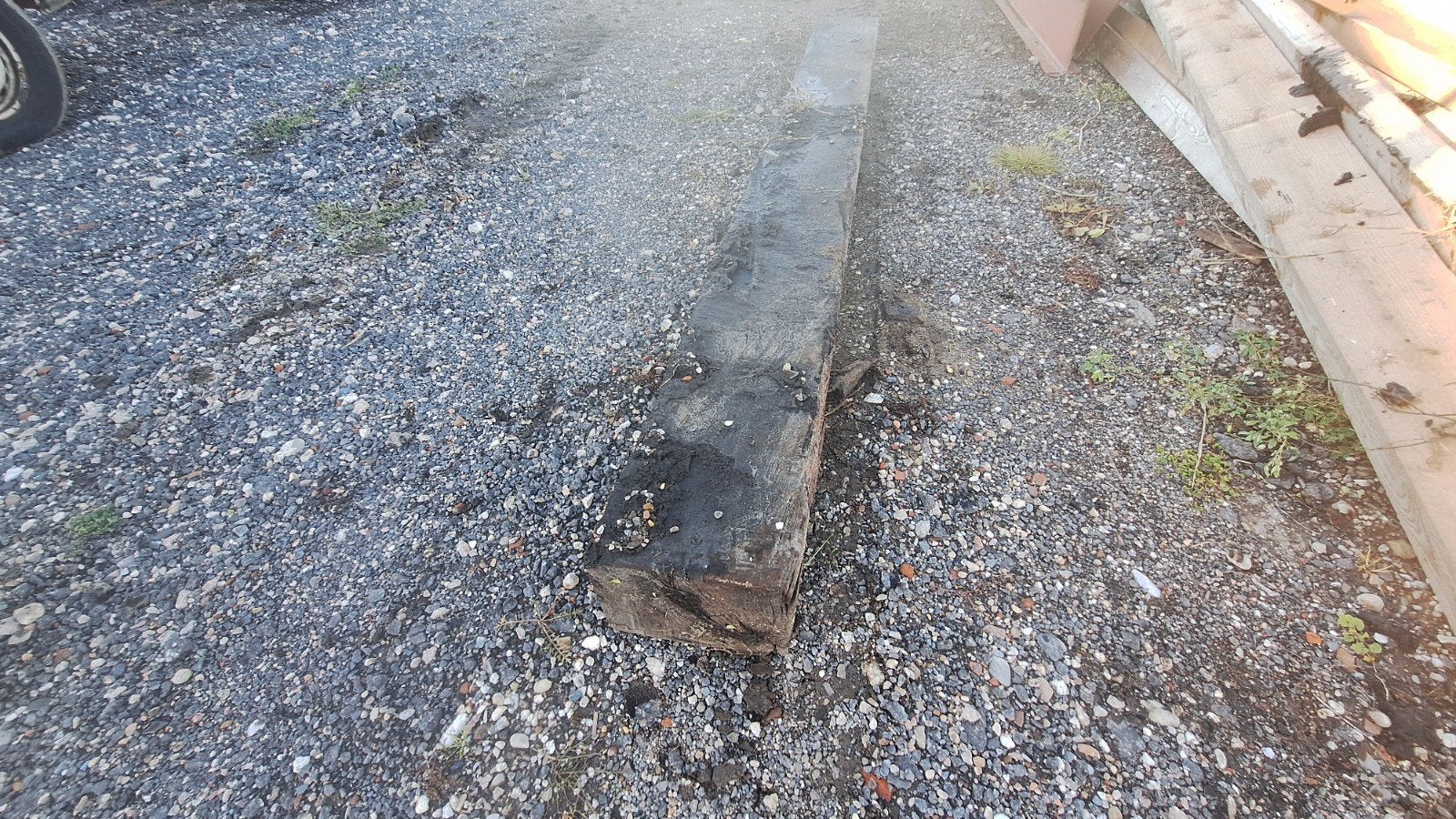 azobe hardhouten balk gording biels, Ophalen, Zo goed als nieuw, 200 tot 250 cm, 50 mm of meer